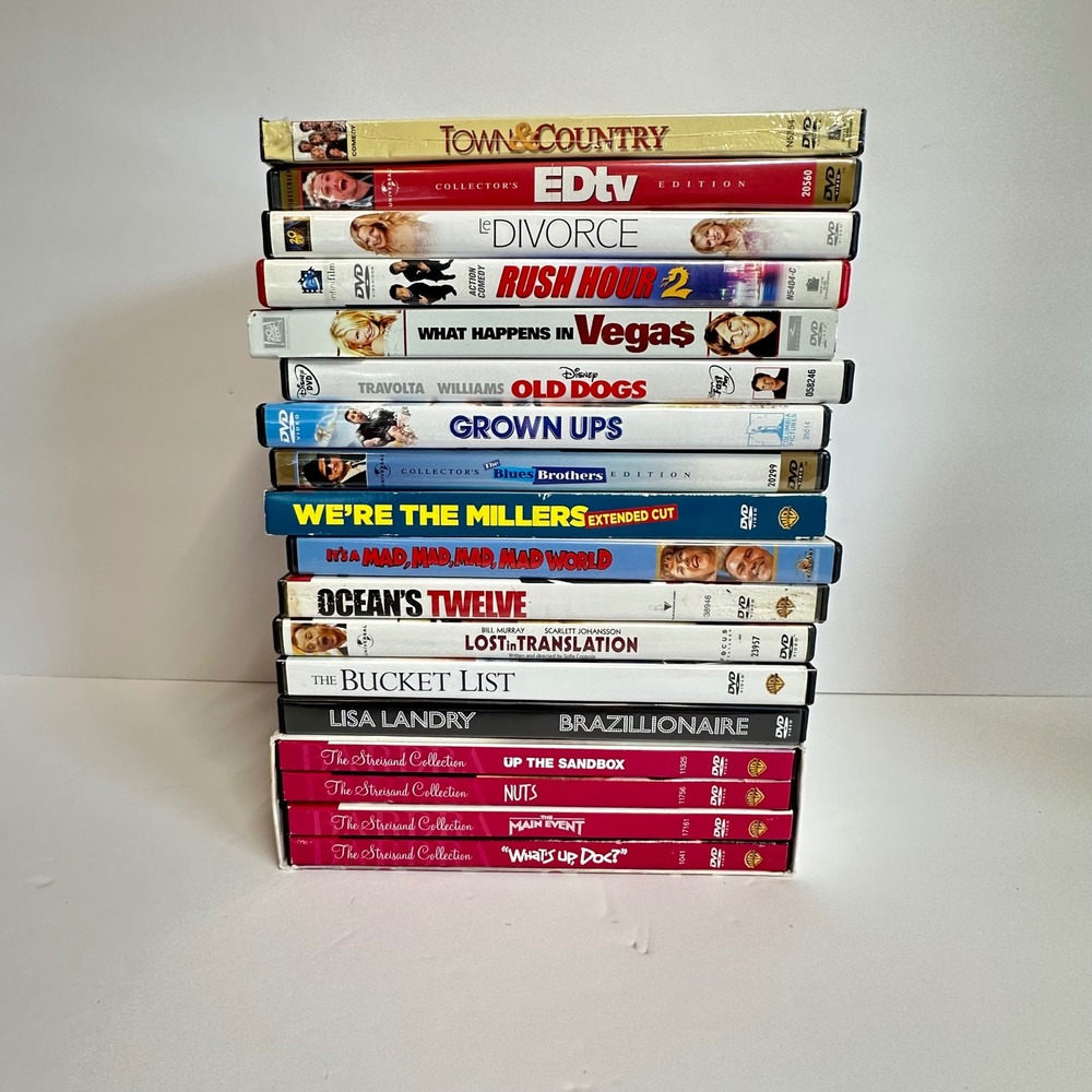 Mixed Comedy & Drama DVD Lot 18 Movies Barbra Streisand Collection Grown‎ Ups
